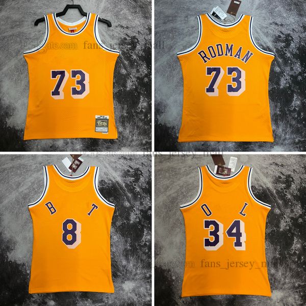 

printed vintage basketball jerseys #8 #34 73 dennis rodman mesh motion jersey breathable sport sale high quality, Black;red