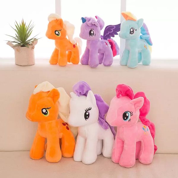 

25cm cartoon horse doll cute baby sleeping plush pillow toys for kids