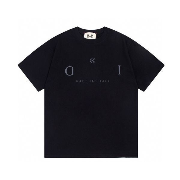 

duyou oversize t shirt with vintage jersey wash letters 100% cotton t-shirt men casuals basic t-shirts women quality classical dy8777, White;black