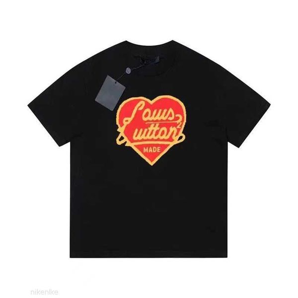 

23ss mens t shirt designer love letter printed short sleeve pure cotton trend sports fir casual breathable men's and women's cloth, White;black