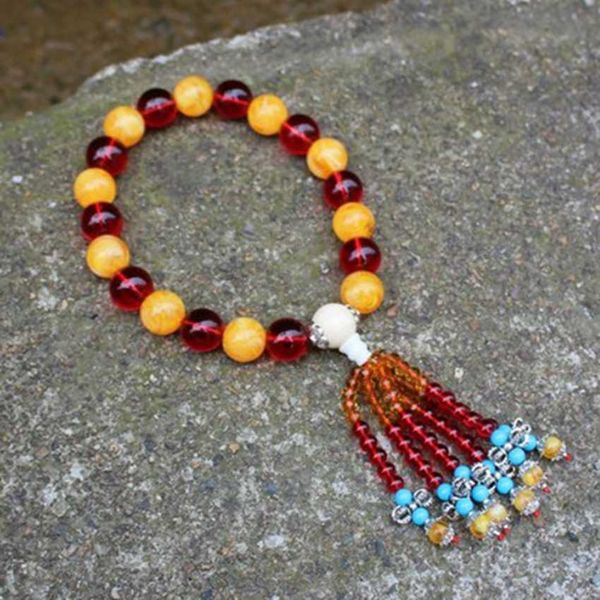 

interior decorations car pendant agate gear beads accessories safe and secure car rearview mirror ornaments r230228