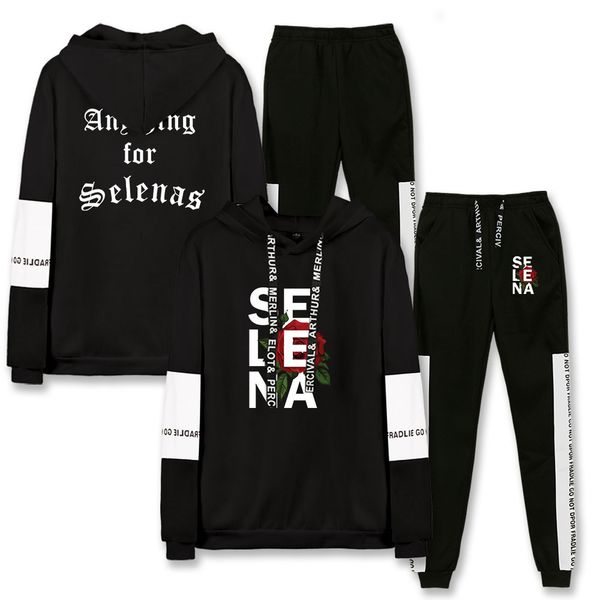 

mens tracksuits bslnxnma selena quintanilla 2d woman hoodie sweatshirt black suit long sleeve sweatshirt men set 230228, Gray