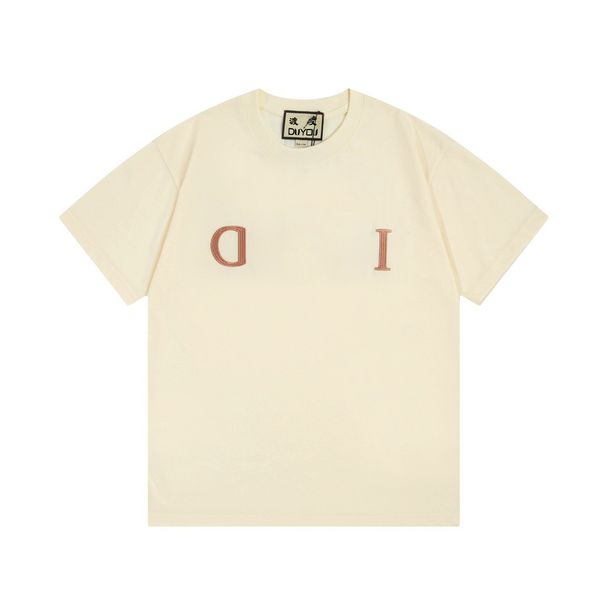 

duyou oversize t shirt with vintage jersey wash letters 100% cotton t-shirt men casuals basic t-shirts women quality classical dy8836, White;black