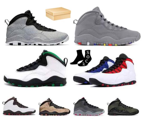 

basketball shoes sports trainers sneakers jumpman 10 10s retro mens seattle westbrook class of 2006 cement steel grey smoke tinker chicago