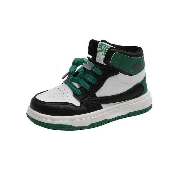 

chil1en's sports shoes 1 spring and autumn 1 girls' net red color blocking sports shoes boys' versatile chil1en's shoes, Black