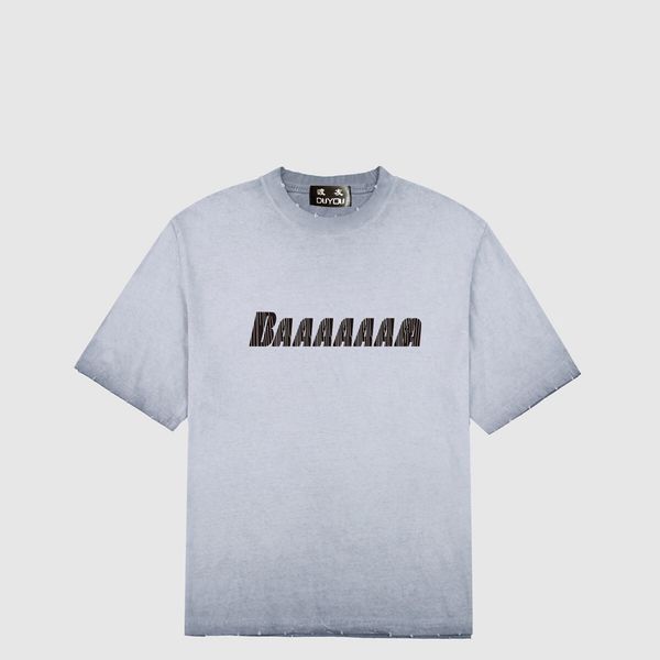 

duyou oversize t shirt with vintage jersey wash letters 100% cotton t-shirt men casuals basic t-shirts women quality classical dy8911, White;black