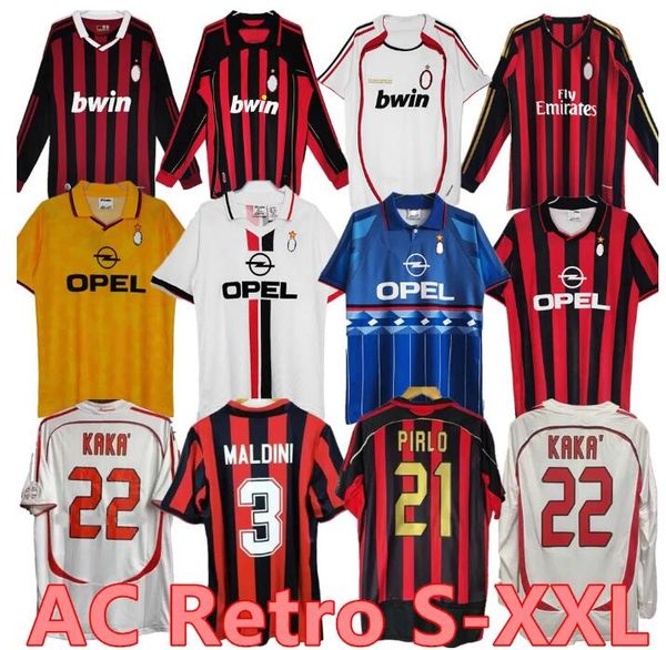 

90 91 ronaldo retro shirts soccer jerseys 95 96 97 gullit 01 02 03 12 14 15 maldini van basten football kaka inzaghi 06 07 pirlo ronaldinho, Black;yellow
