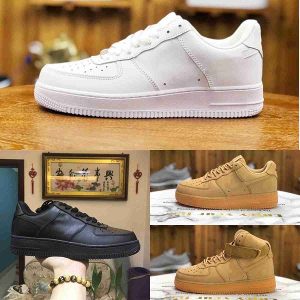 

designer 2023 new forces outdoor men low skateboard shoes discount one women all white black wheat running classic 1 07 knit euro airs high