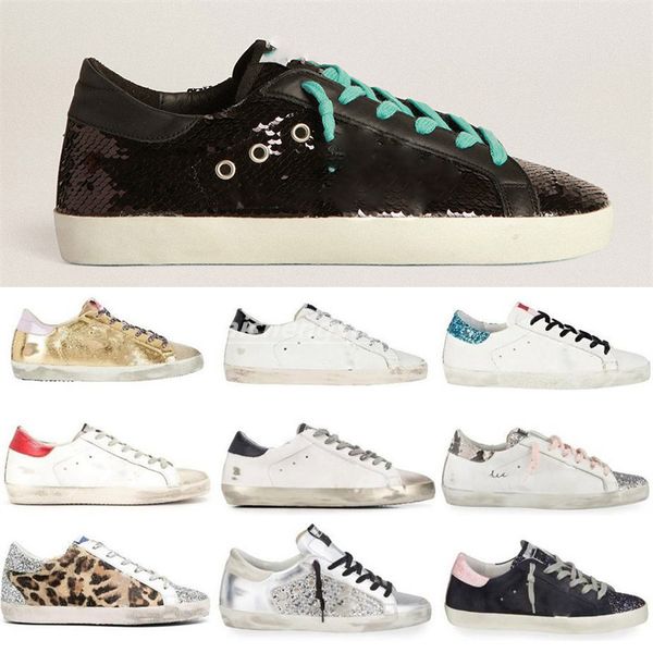 

2023 designer sneakers classic sequin casual shoes italy brand super star sneaker do-old dirty trainers men women trainer 36-45 b0, White;red
