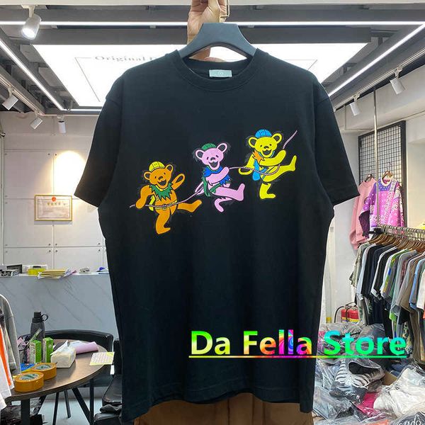 

men's t-shirts little bears t-shirt 2021ss men women carton digital printed casual market tee short sleeve t230302, White;black