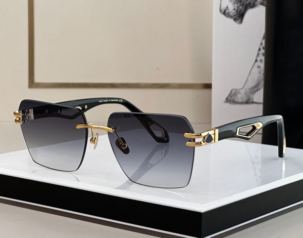 

fashion luxury designer the weben sunglasses mens classic metal frameless square shape glasses summer business leisure style eyewear anti-ul, White;black