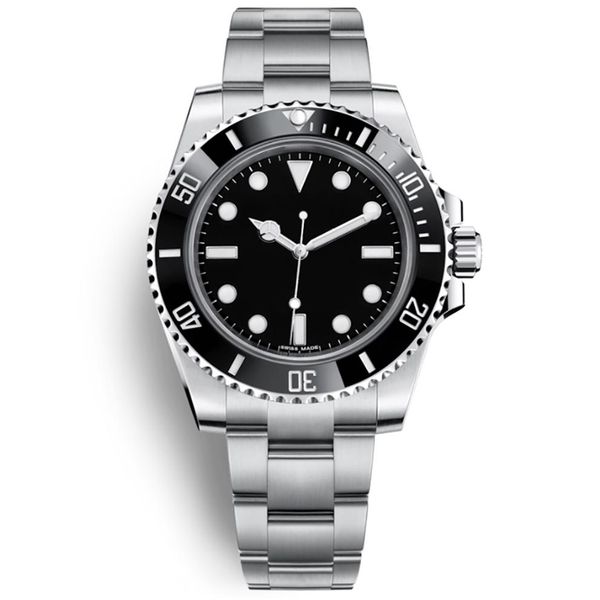 

mens sports watch 40mm ceramic green bezel automatic mechanical 2813 stainless steel luminous watch diving waterproof 30m watch2224, Slivery;brown