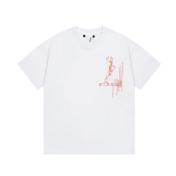 

men's t-shirts fashion men t-shirt 2023 louiseity new cotton soft wrinkle resistant printing letters casual student couple short lining, White;black