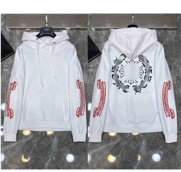 

fashion luxury men's hoodie designer zipper sweatshirts heart horseshoe cross print brand ch hoodies women chromes coat casual pullover, Black;brown