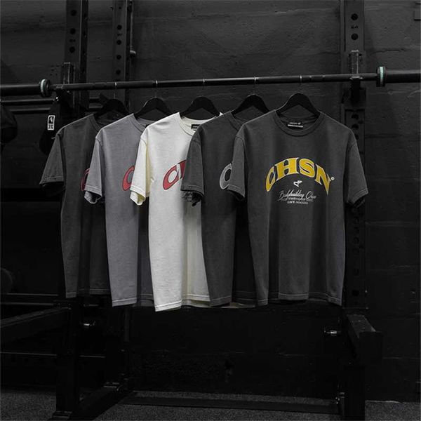 

designer men's t-shirts chsn loose chosenfew aletics sports gym t-shirt summer cotton men fitness bodybuilding workout short sleeves te, White;black