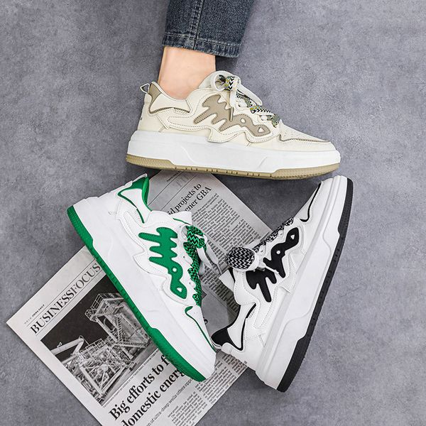 

men shoes 2023 casual running women white black white green increase comfortable mens trainers outdoor sneakers size 39-44 color41375 s460 s
