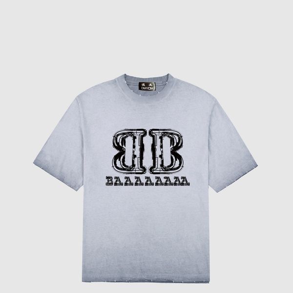 

duyou oversize t shirt with vintage jersey wash letters 100% cotton t-shirt men casuals basic t-shirts women quality classical dy8900, White;black