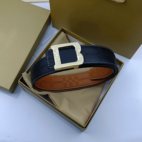 

designer belt mens belt classic luxury reversible steel stamp stripe pin buckle manliness belts casual width 3.8cm size 105-125cm fashion gi, Black;brown