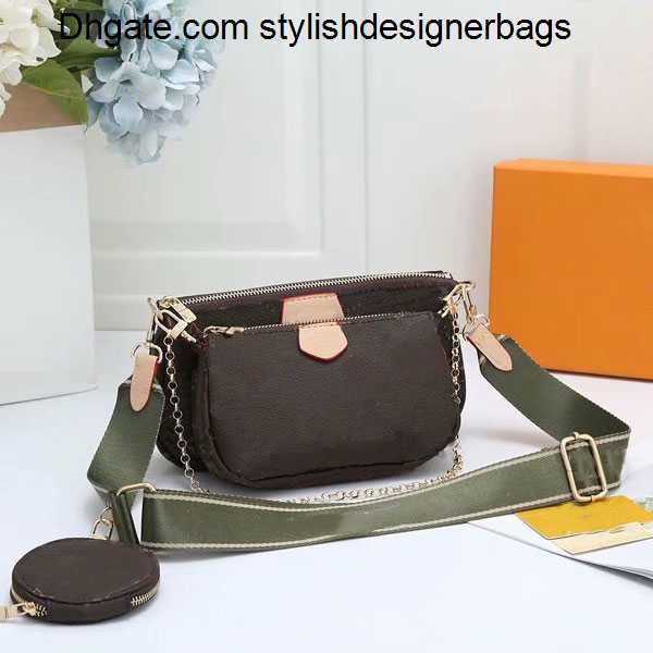 

shoulder bags designer 50colors women shoulder bags multi pochette accessoires genuine leather fashion handbags purses flower mini 3pcs 3 pi