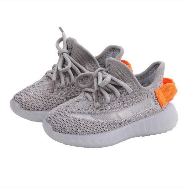 

ins super fire summer 1 men's and women's flying woven sports leisure breathable coconut luminous running shoes chil1en's sho, Black