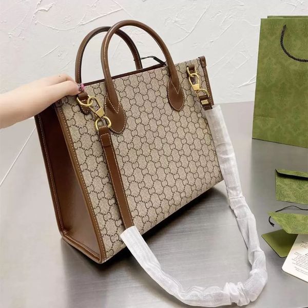 

fashion luxurys handbag women bags totes designer shoulder bag double letter large capacity shopping bags woman purse leather