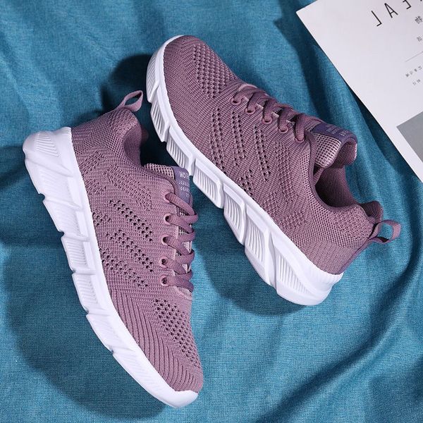 

designer women spring breathable running shoes black purple black rose red womens outdoor sports sneakers color98