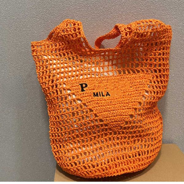 

2022 beach bag hollow woven shopping bag lafite grass handmade tote bag holiday beach tourism 230302