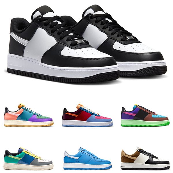 

undefeated 1 low running shoes men women 1s panda fauna brown mocha university blue multi-color mens trainers outdoor sneakers size 36-45