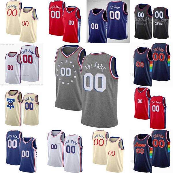 

2023 custom mens women youth philadelphia''76ers''charles 23 bassey danny 14 green isaiah 7 joe andre 2 drummond basketb, Black;red