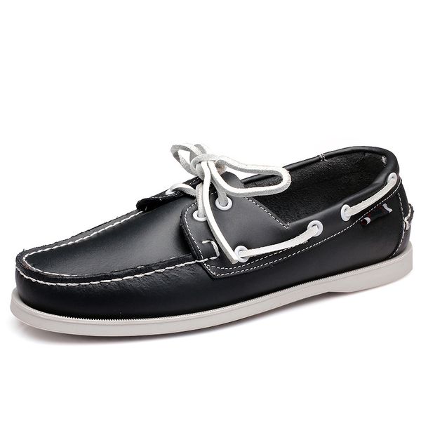 

large sailing shoes men's casual men's shoes leather shoes british driving single shoes men size 40-45 002