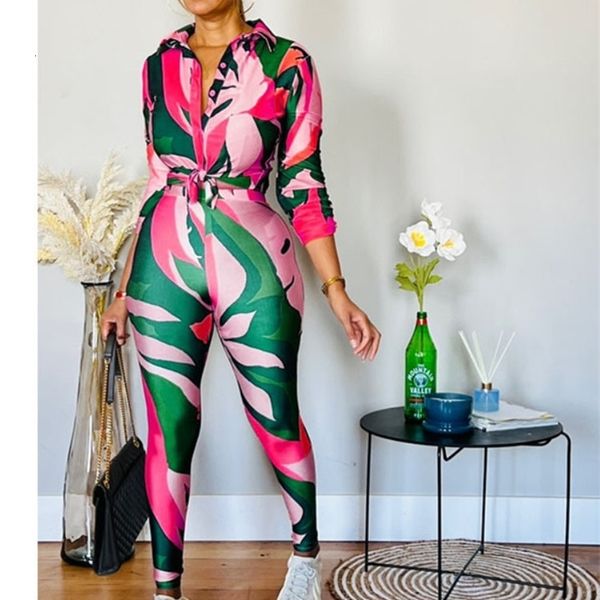 

womens two piece pants cmyaya streetwear leaf printed women legging suit and long sleeve shirt fashion casual 2 set outfits tracksuit 230301, White