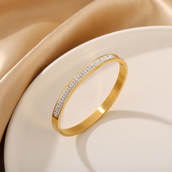 

women's bangle bracelets single bangle for women gold plated bangle personalised single bangle cuff bracelet link chain love designer d, Black