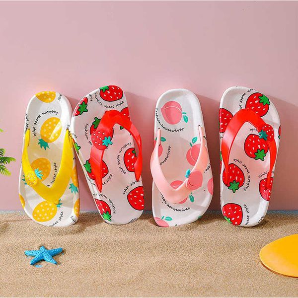 

slipper girl' strawberry slippers summer boy toddler bathroom slides shoes kids beach flip flops sandals for girls children' cut, Black;grey