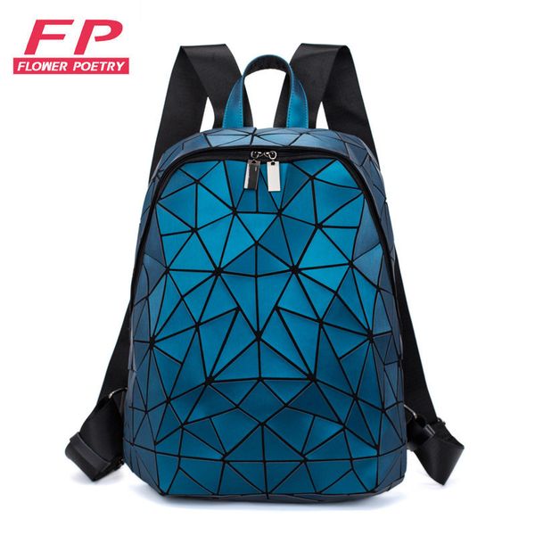 

school bags women hologram backpack matte geometric backpacks girls travel shoulder for totes luxury bag silver 230302