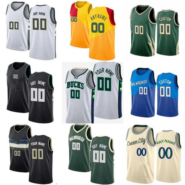 

2023 75th custom mens milwaukee''bucks''giannis 34 antetokounmpo khris 22 middleton jrue 21 holiday bobby 9 portis jr ba, Black;red