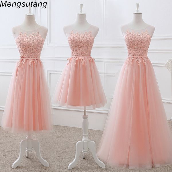 

party dresses robe de soiree pink lace up with appliques long dress elegant evening dress formal bride wedding banquet o neck prom party dre, White;black