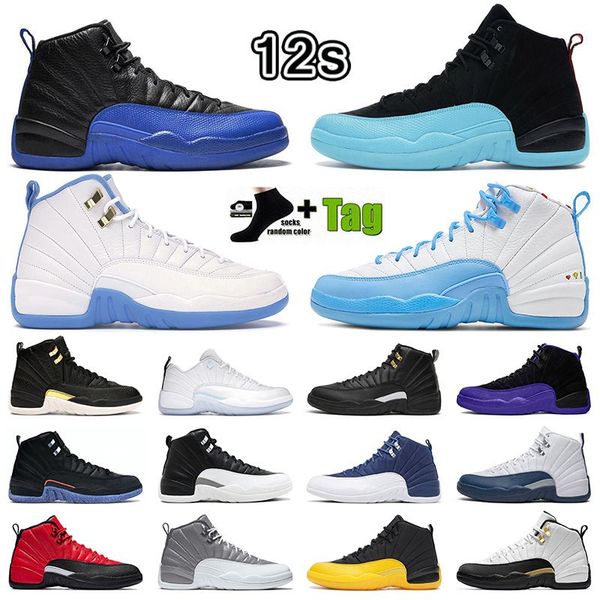 

fashion jumpman 12s basketball shoes men women sneakers outdoor trainers university blue game royal black gama blue university blue stealth