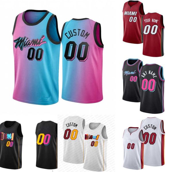 

2023 basketball jersey mens women youth miami''heat''custom 77 omer yurtseven jimmy 22 butler 13 bam adebayo tyler 14 he, Black;red