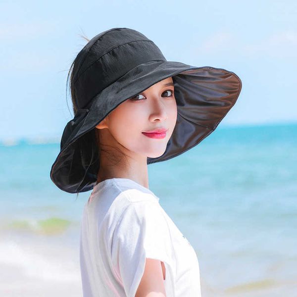 

wide brim hats summer hats for women foldable sun hat suncreen floppy uv protection female outdoor casual large wide brim hiking hat visor j, Blue;gray