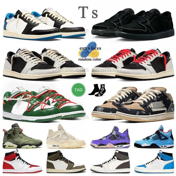 

metallic 4s jumpman purple 4 white sail union black basketball shoes 1s 1 high og unc mocha obsidian fearless men women sneakers