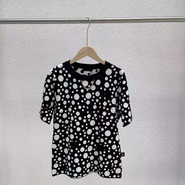 

2023 spring summer milan runway sweaters o neck short sleeve high end jacquard pullover women's designer clothing 0302-11, White;black