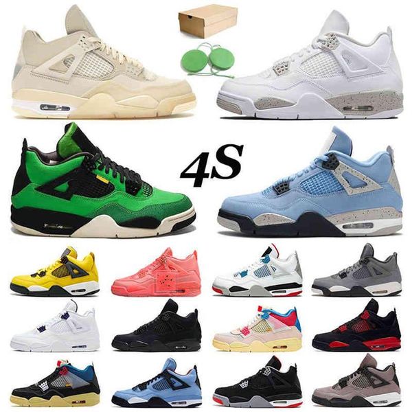 

whole jumpman 4 4s basketball shoes white off sail university blue taupe haze manila what the mens womens bred cactus jack neo352x, Black