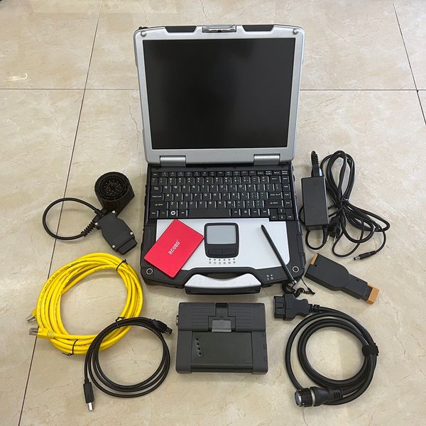 

auto tool for bmw icom a2 b c with laplatest software 720gb ssd in diagnostic lapcf30 obd2 cable full set ready to use