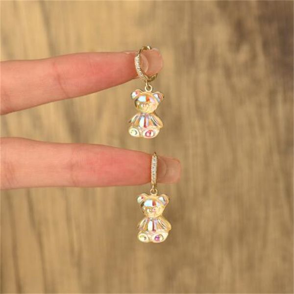 

fashionable and lovely candy charm rainbow bear sweet girl jewelry ab1096, Golden