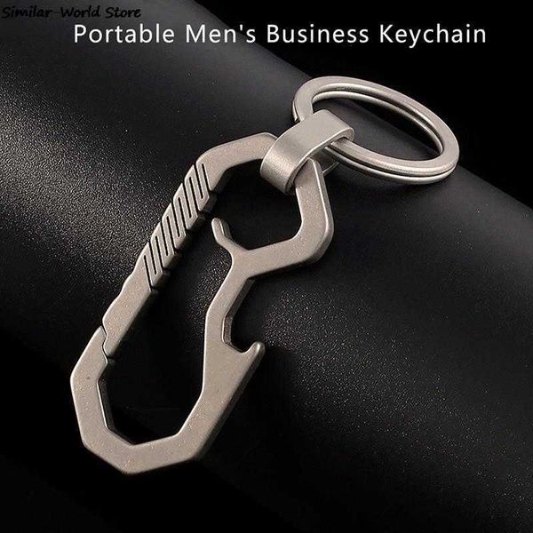 

key rings titanium men car key chain creative ultra lightweight real titanium keychain luxury hanging key rings tool fathers day gifts r2303, Slivery;golden