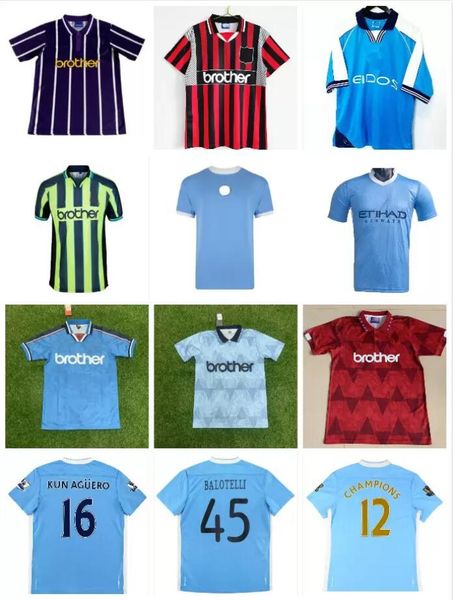

toure yaya balotelli 12 retro city soccer jerseys 1972 classic final 2011 2012 man kun aguero dickov tevez haaland goater 98 99 01 vintage f, Black;yellow