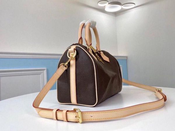 

speedy handbag designer bags shoulder bag brown flower 30cm handbags women crossbody purses zipper cylindrical pillow practical lvs louiseit