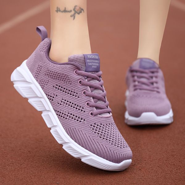 

designer women spring breathable running shoes black purple black rose red womens outdoor sports sneakers color38