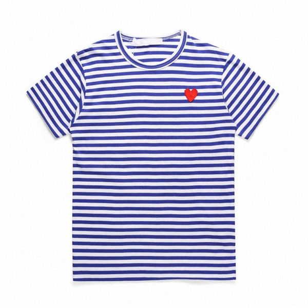 

fashion mens t shirt designer red heart shirt commes casual women shirts des badge garcons high quanlity tshirts cotton embroidery250f, White;black