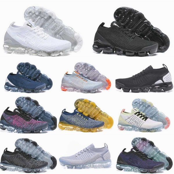 

2023 vapores fly 2.0 knit 3.0 cushion mens running metallic gold zebra sail oreo sapphire blue sport sneakers shoes classic triple black tra